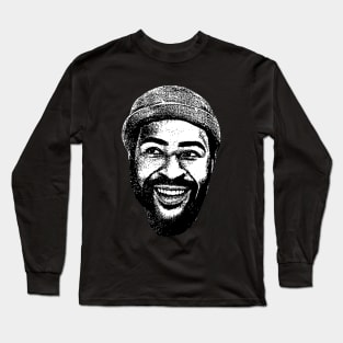 Marvin Gaye Black Art Long Sleeve T-Shirt